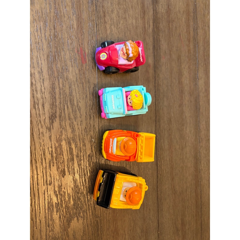 Fisher Price Little People Wheelies Unisex OS Toy Car Lot Construction Pink Teal